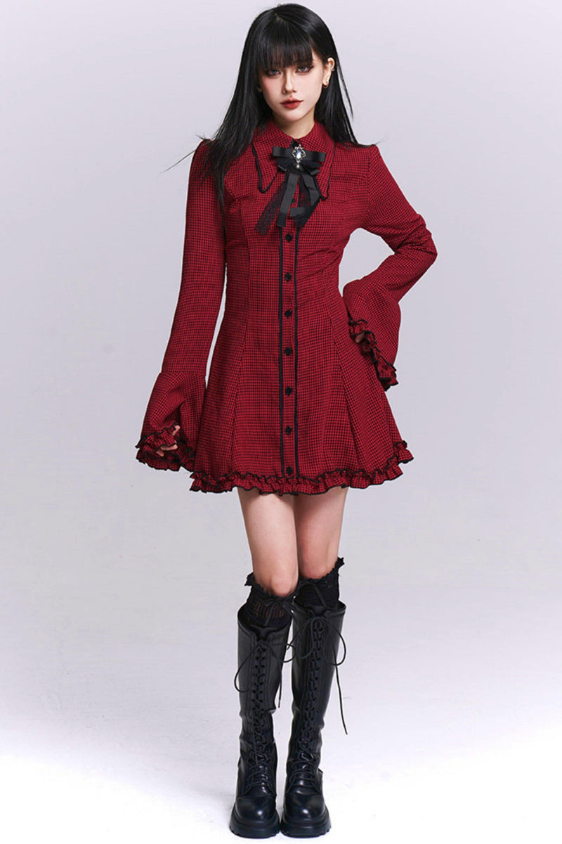 Ghost Girl Plaid Dress