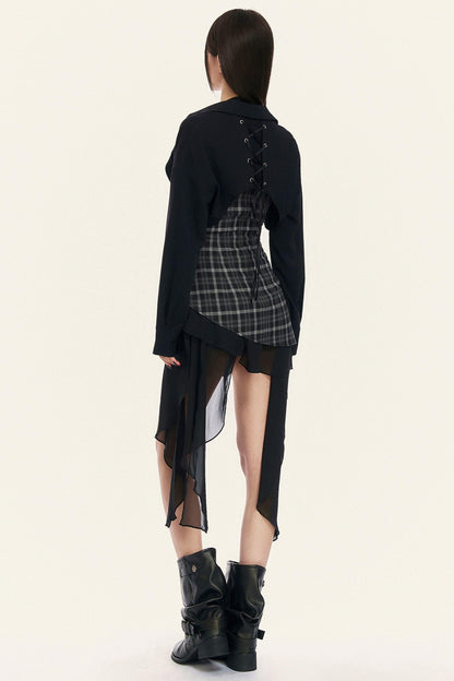 Bar Style Lace Up Blouse