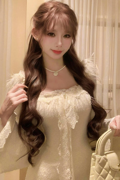 French Sweet Slim Lace Dress