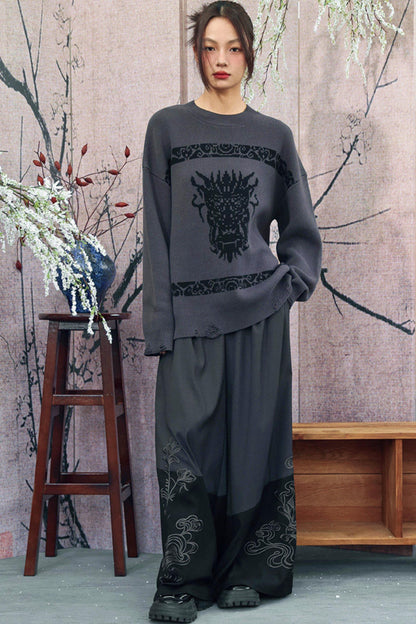 Dragon Shadow Knitted Sweater