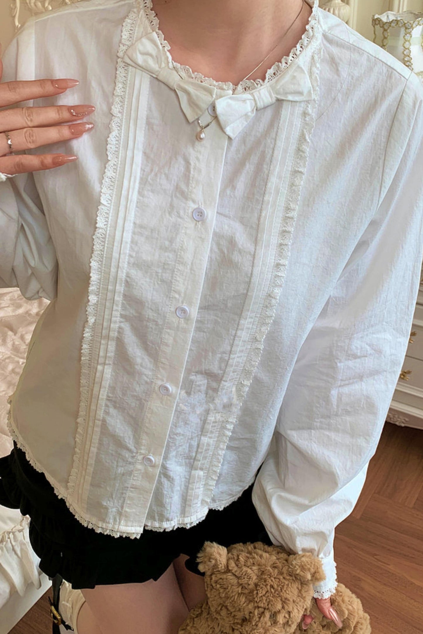 Pure White Lace Blouse