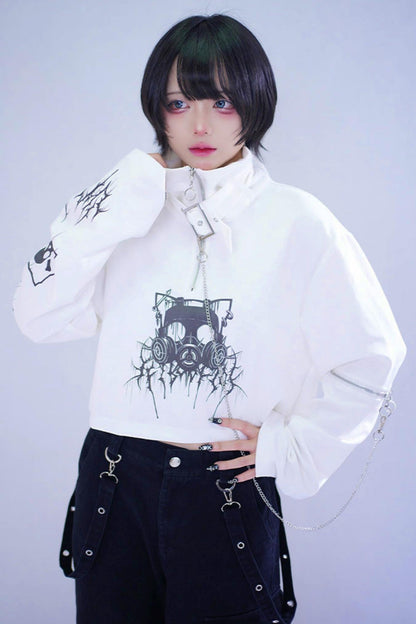 High-neck Cropped Top