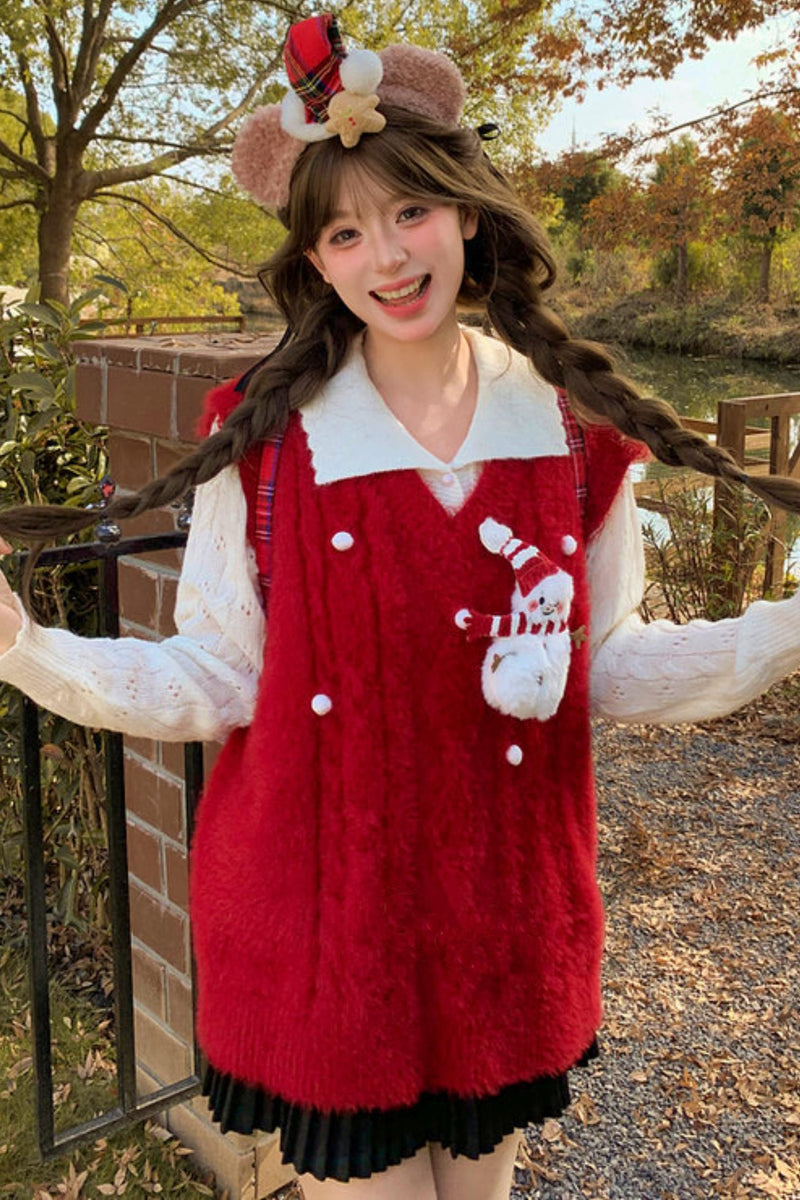 Sweet Winter Knit Vest + Sweater