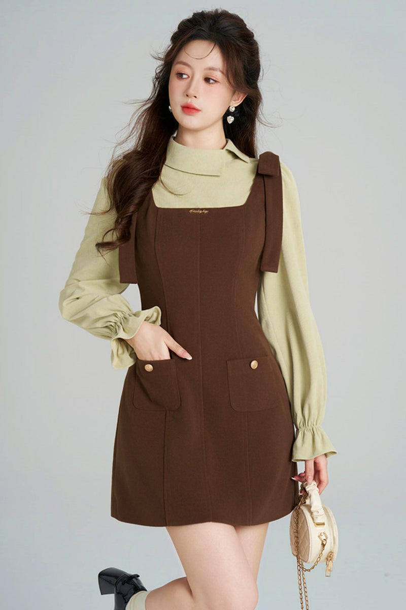 Waist-cinching Suit Dress