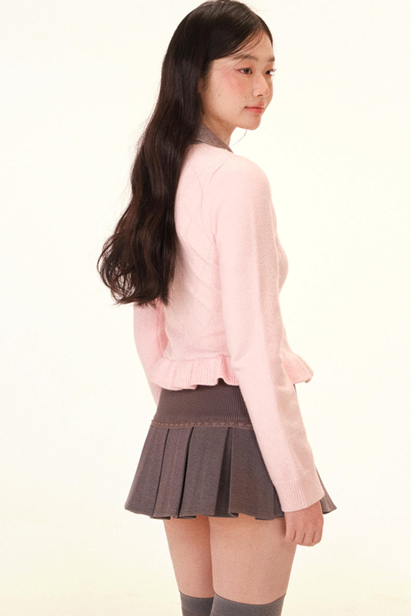 Color Block Drape Cardigan