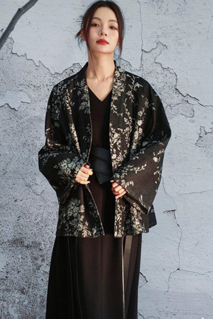Knitted Leather Patchwork Dress