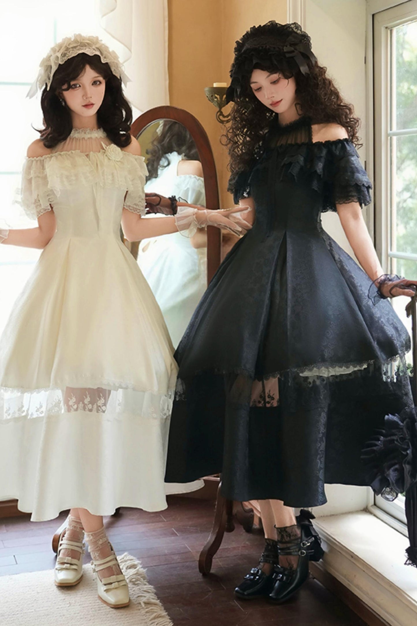 Mist Flower Halter Neck Twin Dress