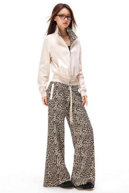 Retro Leopard Patchwork Jacket + Pants