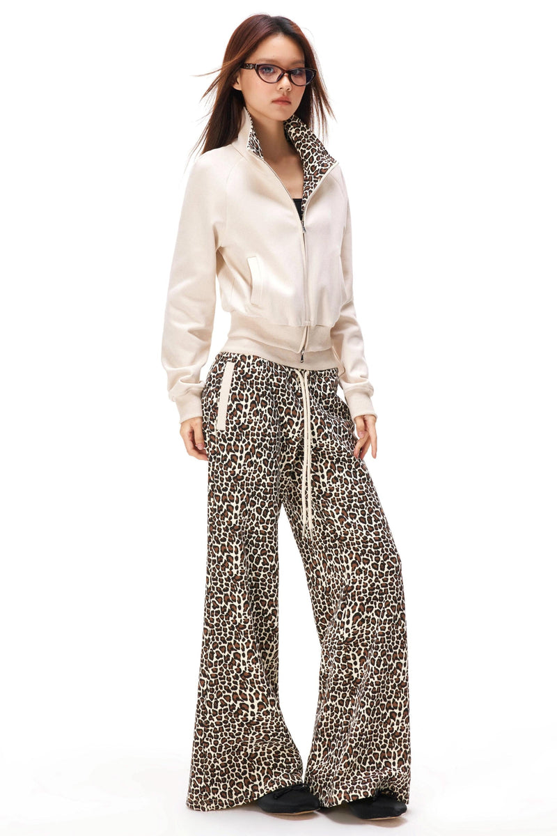Retro Leopard Patchwork Jacket + Pants