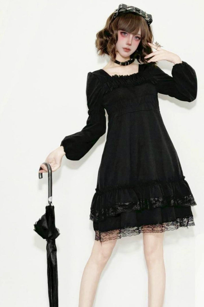 Black Lace Gothic Dress