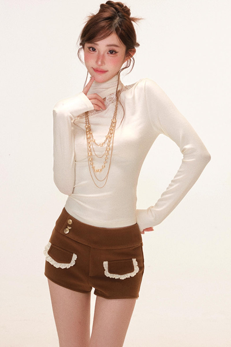 Cut Out Design One Shoulder Slim Top