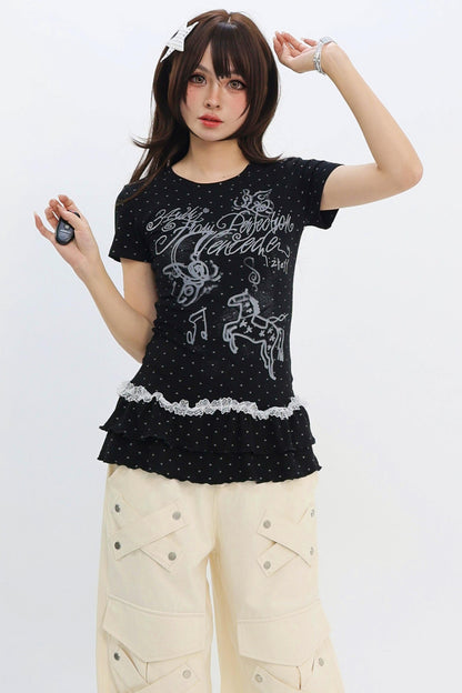 Y2k Polka Dot Top