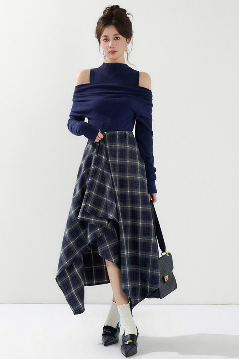 French Knit Off-shoulder Top