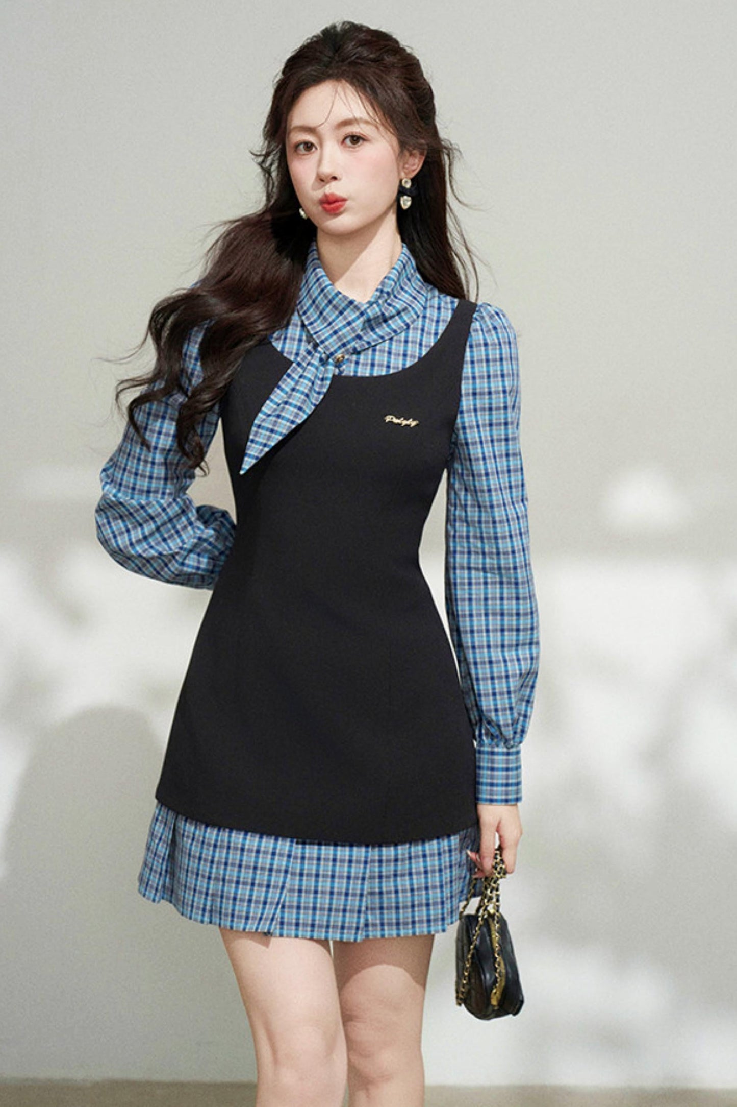 Plaid Patchwork Dress