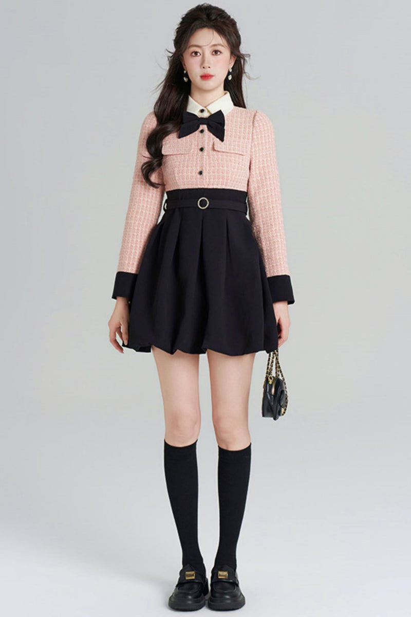 Woolen Two-piece Dress