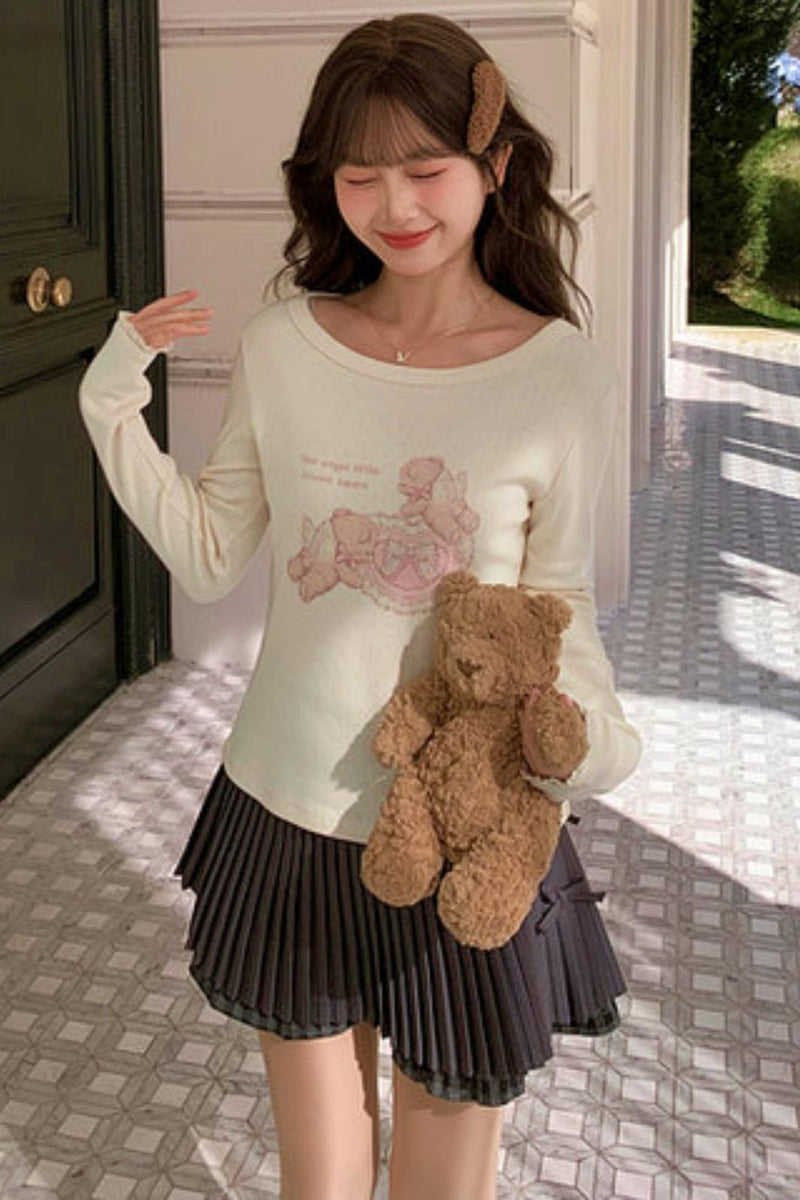 Lace Patchwork Angel Bear Top