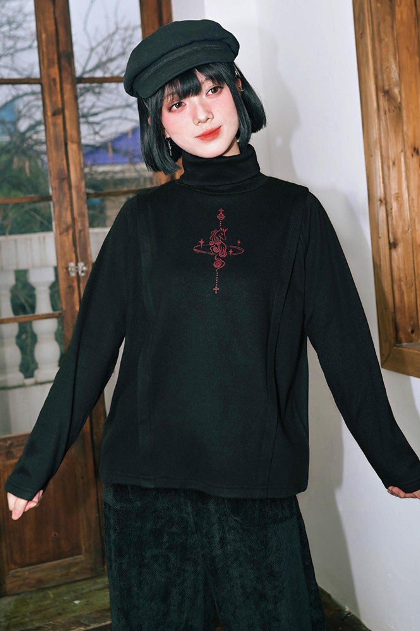 Unbride Chess High Neck Top