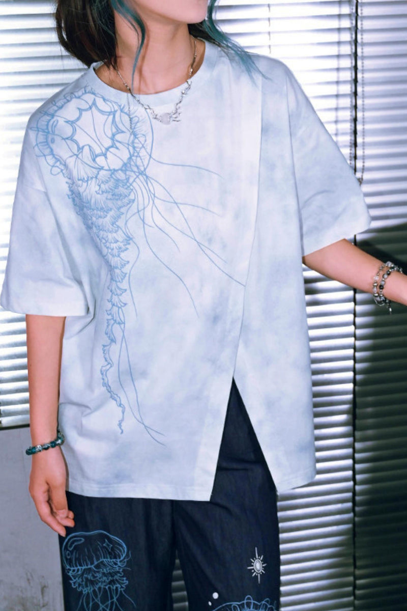 Blue Realm Tie-dye Top