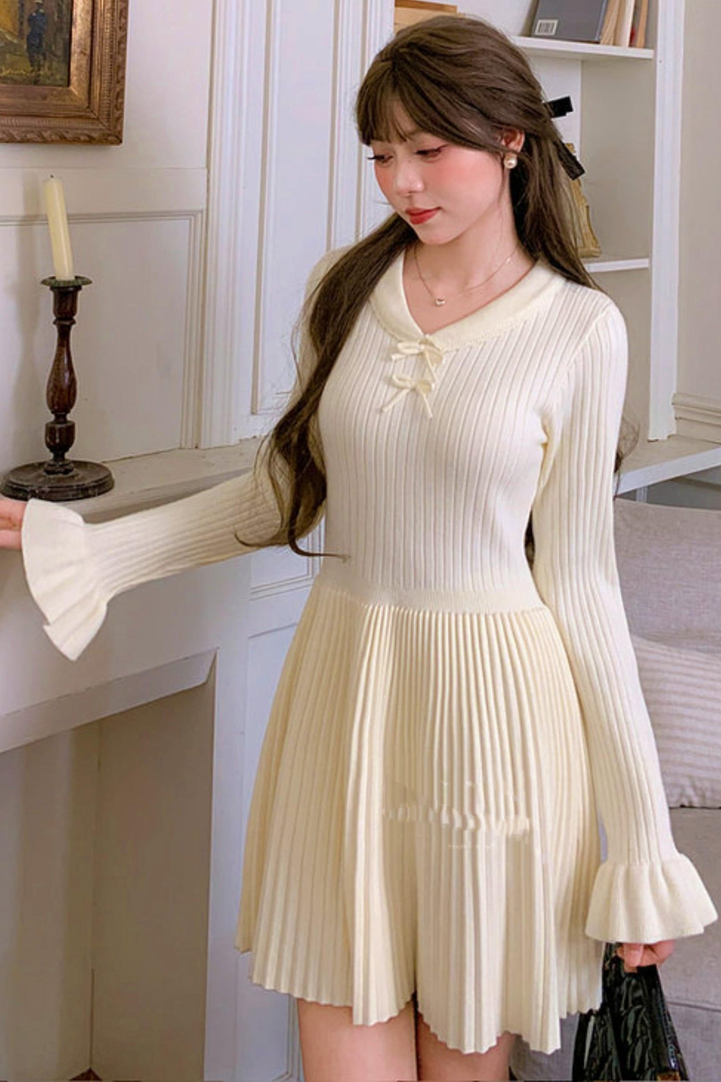 Pleated Sweet Knit Dress