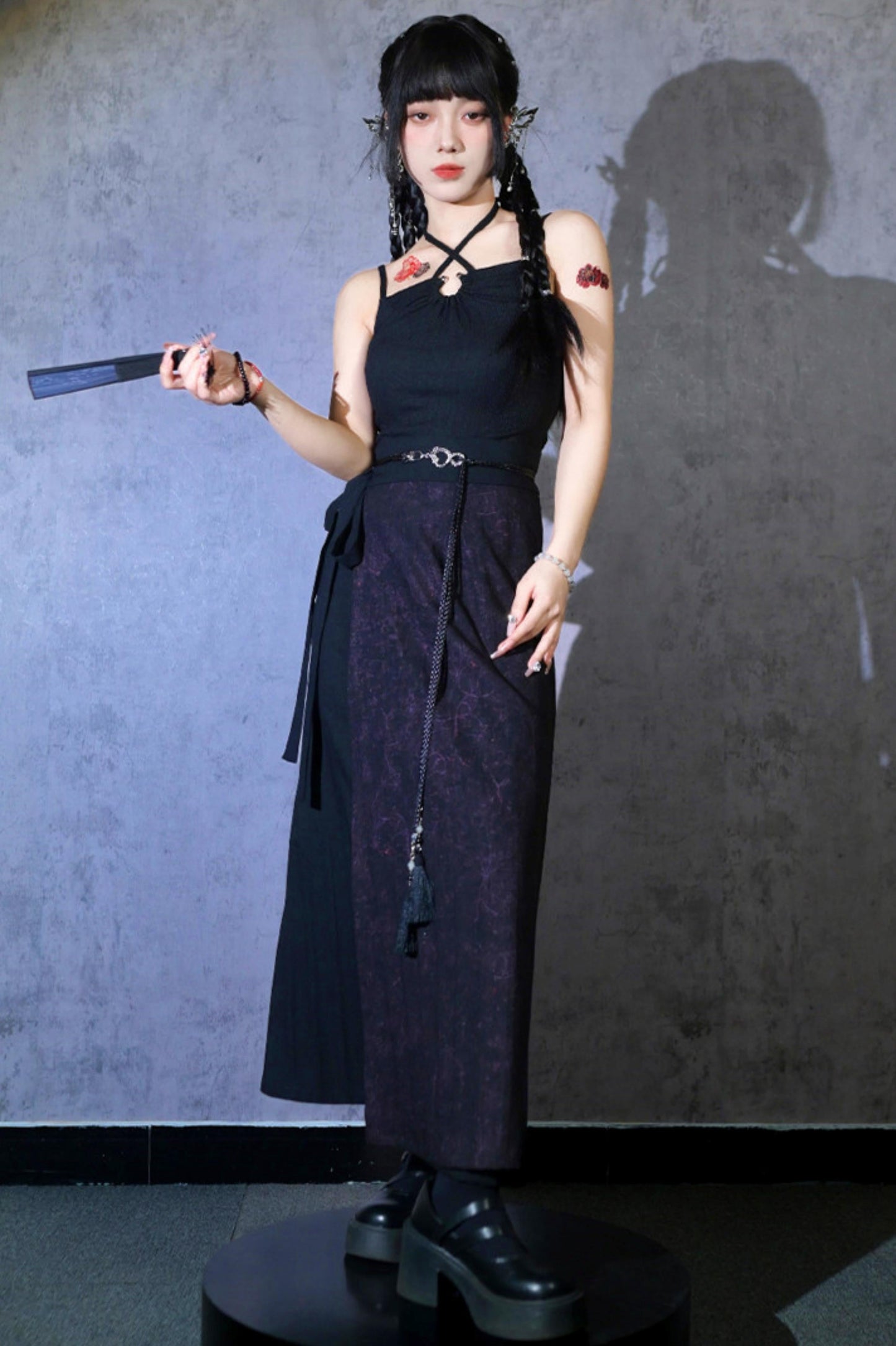 Black Textured Camisole Top