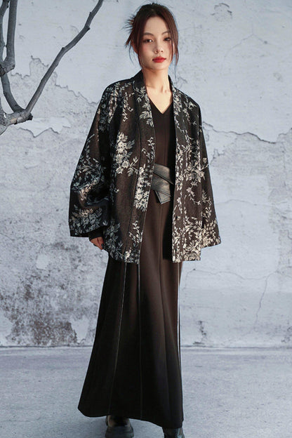 Knitted Leather Patchwork Dress