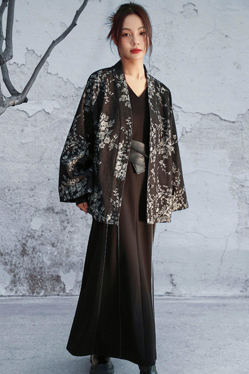 Knitted Leather Patchwork Dress