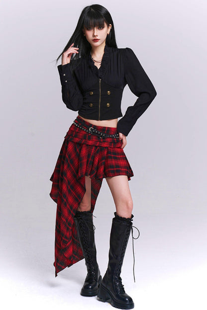 Black Ruffled Blouse