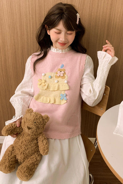 Mori Girl Knitted Vest + Dress
