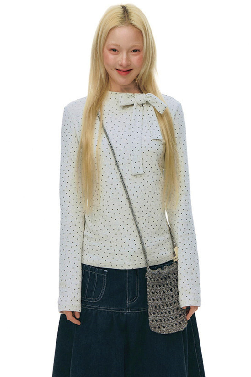 Star Tie-neck Slim Fit Top