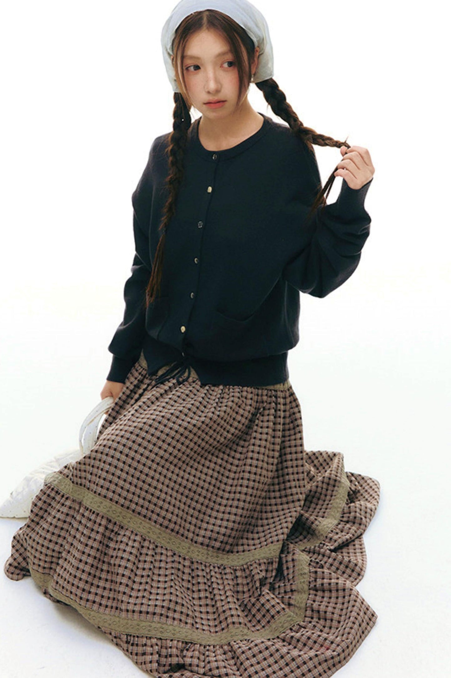 Drawstring Knit Cardigan