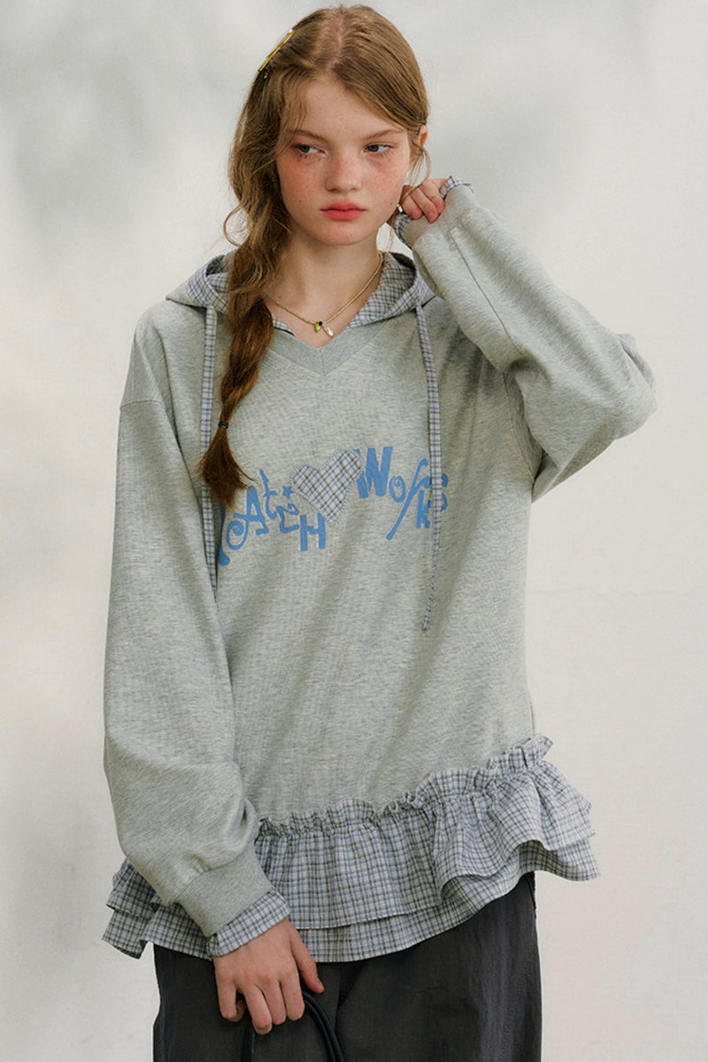 Loose Sweet Hooded Sweatshirt