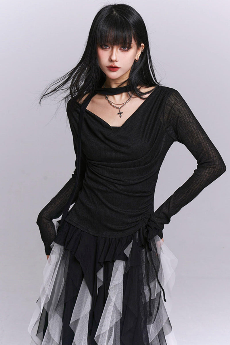 Ghost Girl Open Neck Top + Innerwear