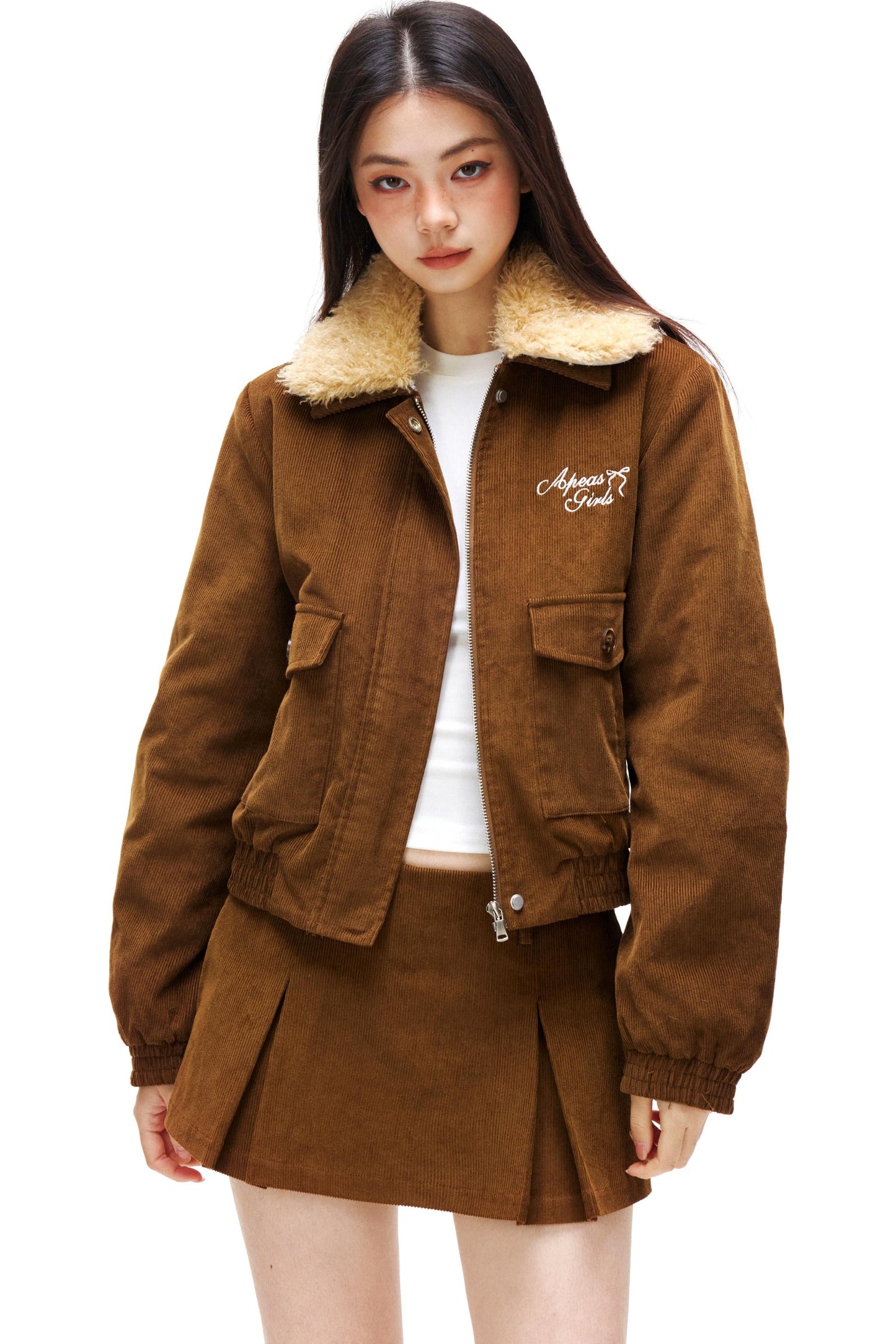 Retro Corduroy Jacket + Skirt