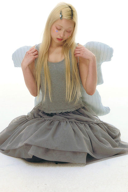 Y2k Tulle Vest Dress