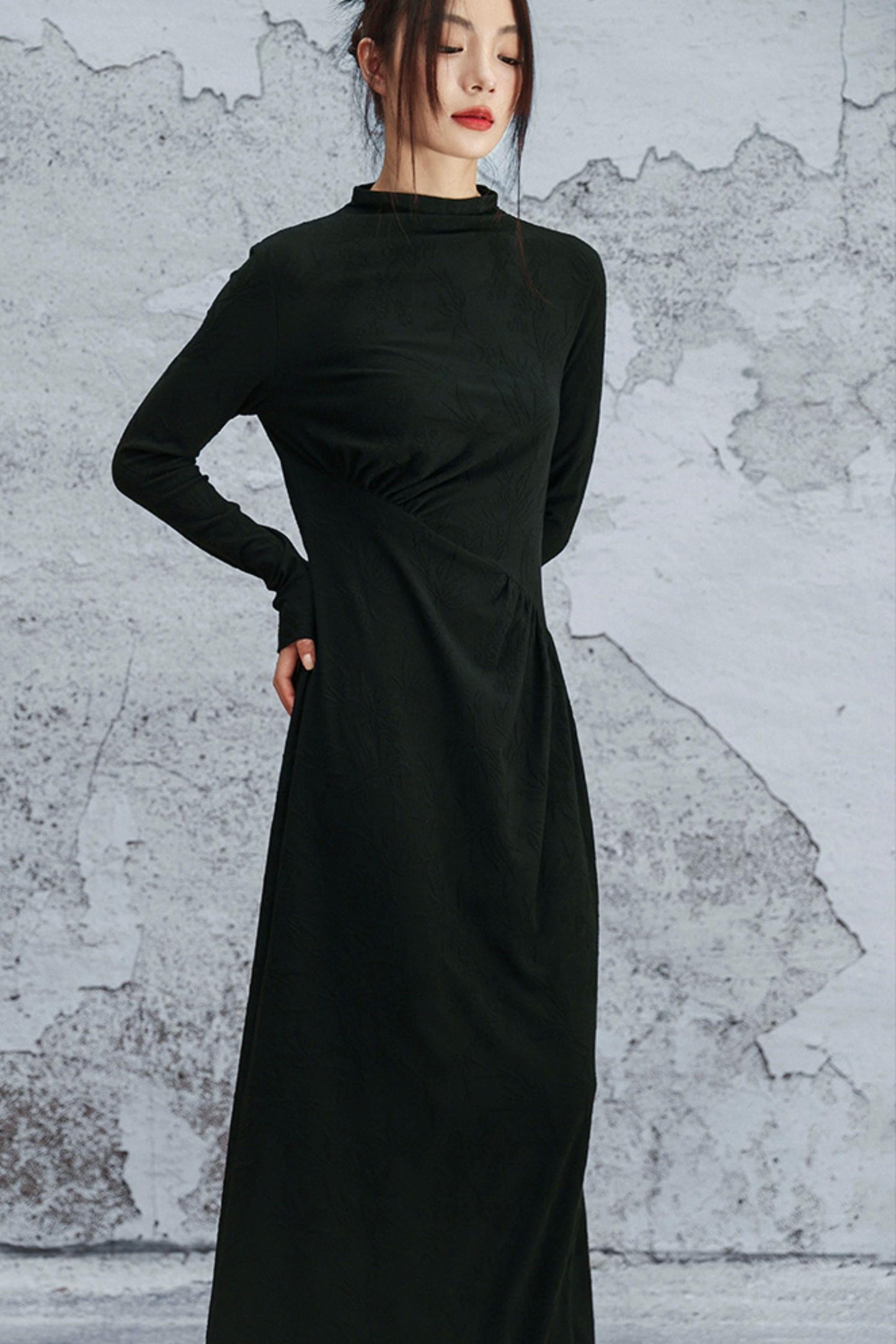Black Knit Mode Dress