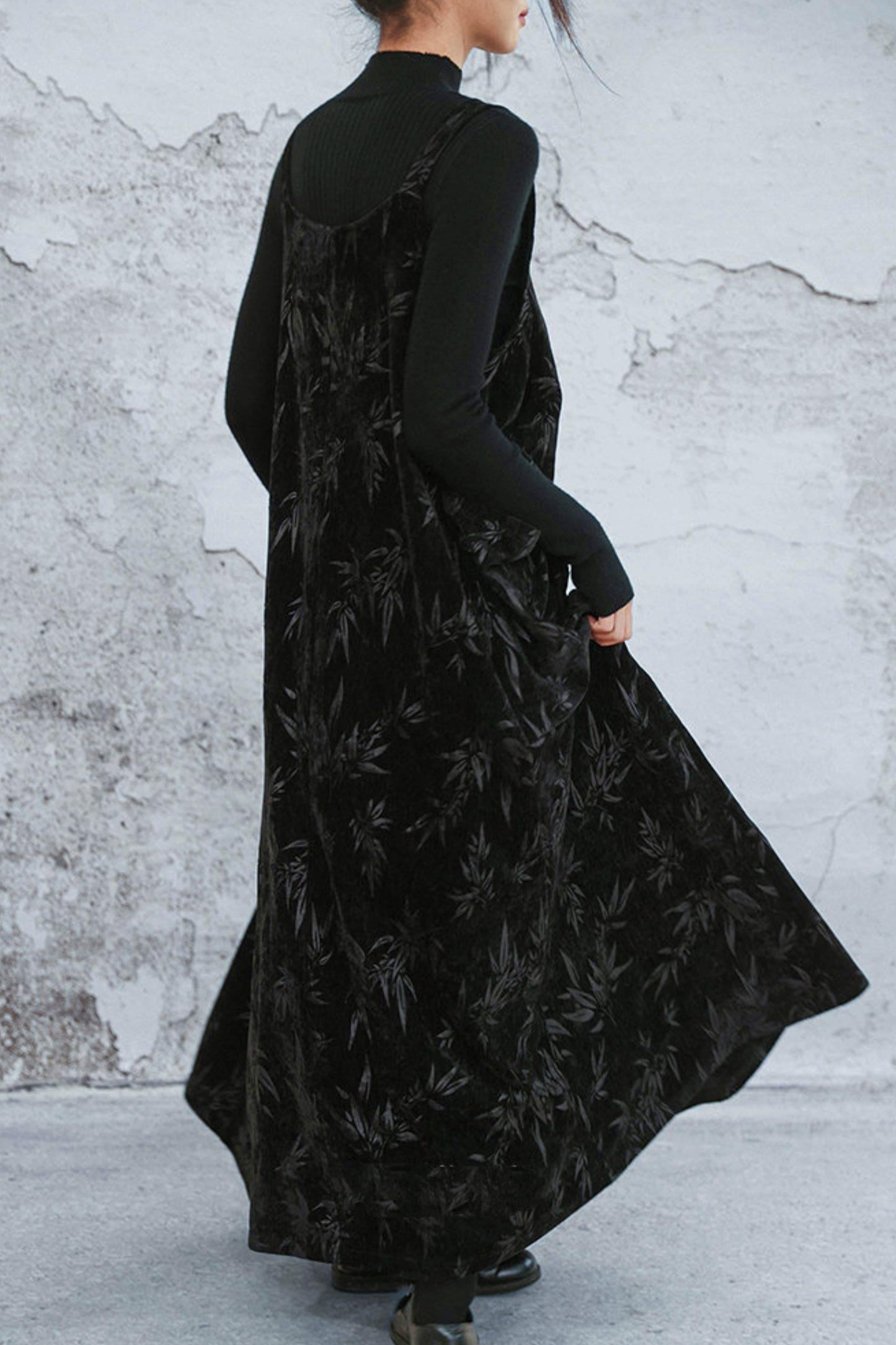 Chenille Dark Pattern Dress