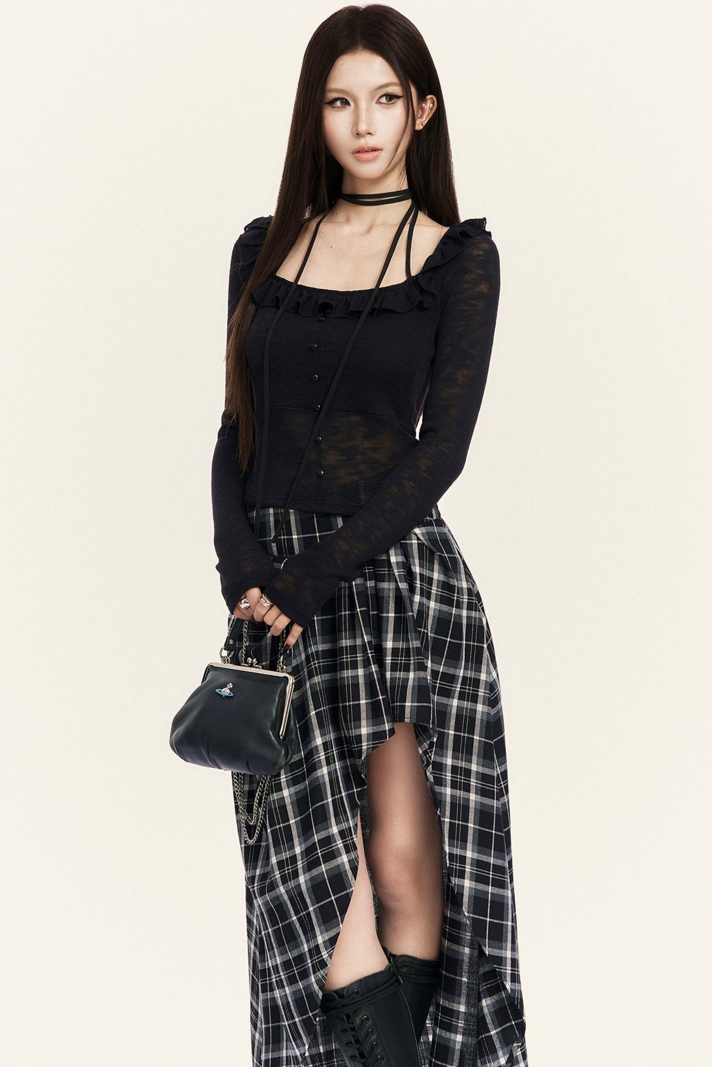 Heartbeat Ruffle Square Neck Top