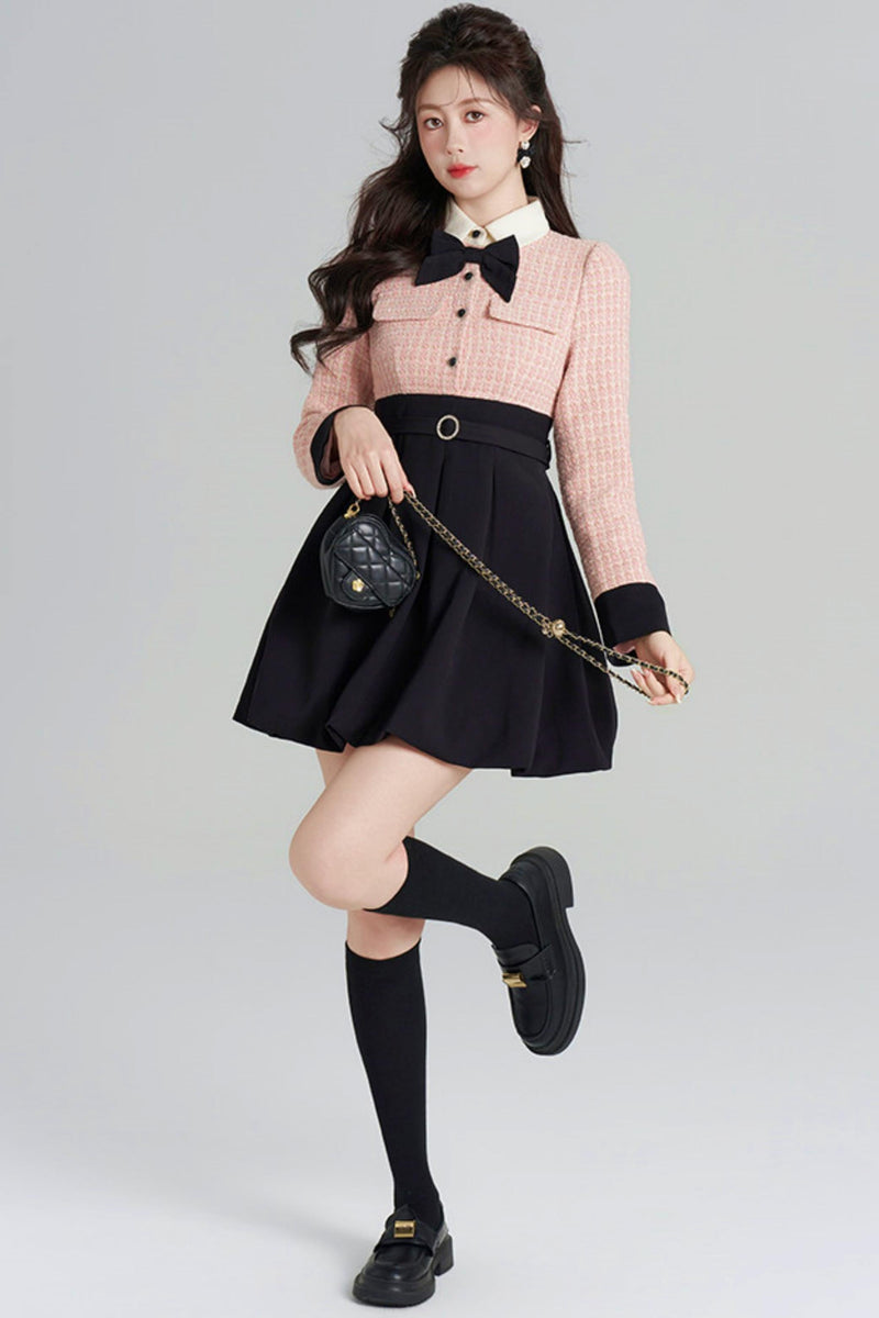 Woolen Two-piece Dress