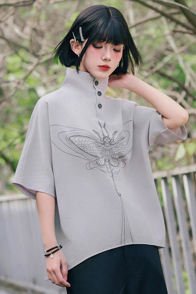 Eternity Printed Mid-sleeve Top