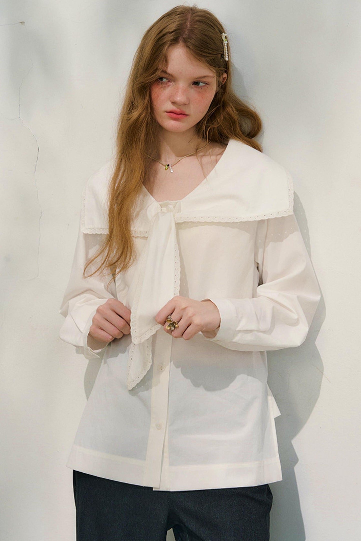 French Sailor Collar Blouse