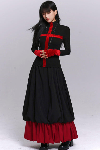 Ghost Girl Cross Turtleneck Top