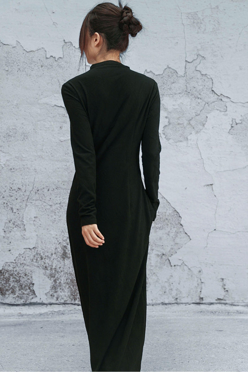 Black Knit Mode Dress
