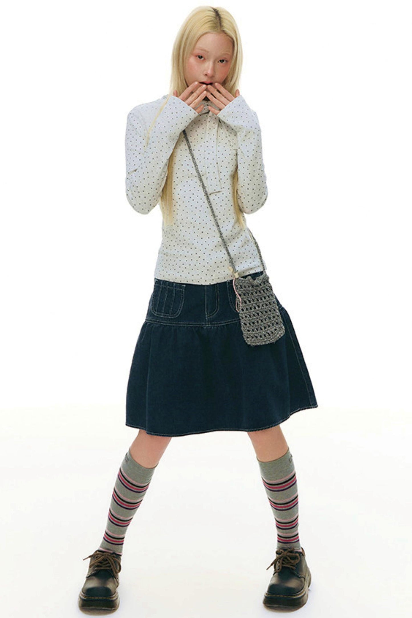 Star Tie-neck Slim Fit Top
