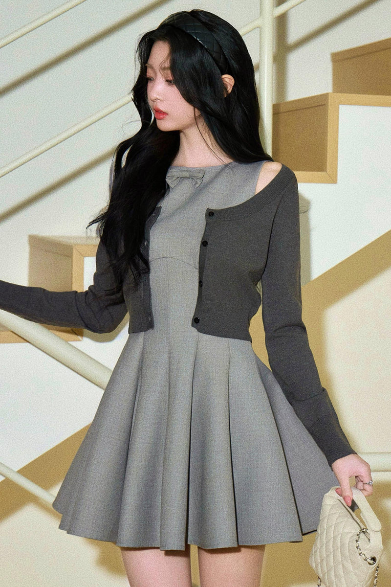 Sleeveless Dress + Cardigan