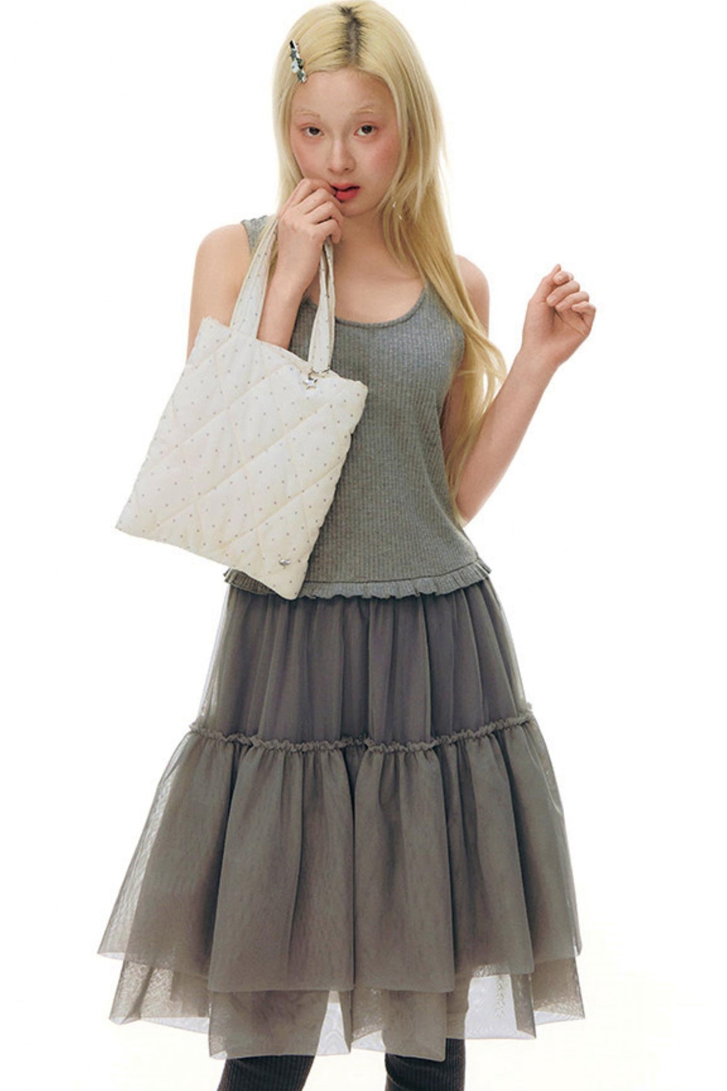 Y2k Tulle Vest Dress
