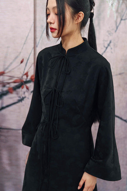 Jacquard Chinese-style Long Dress