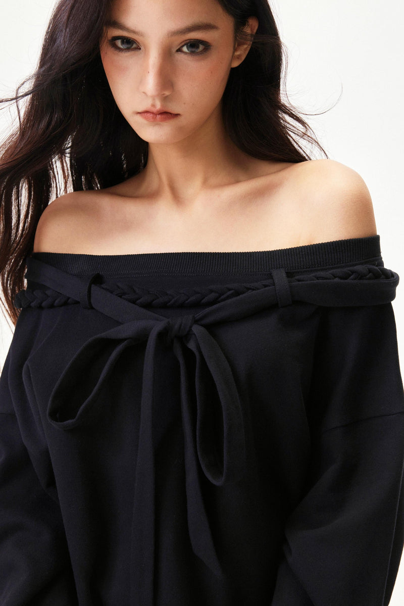 Retro Hand Knit One Shoulder Top