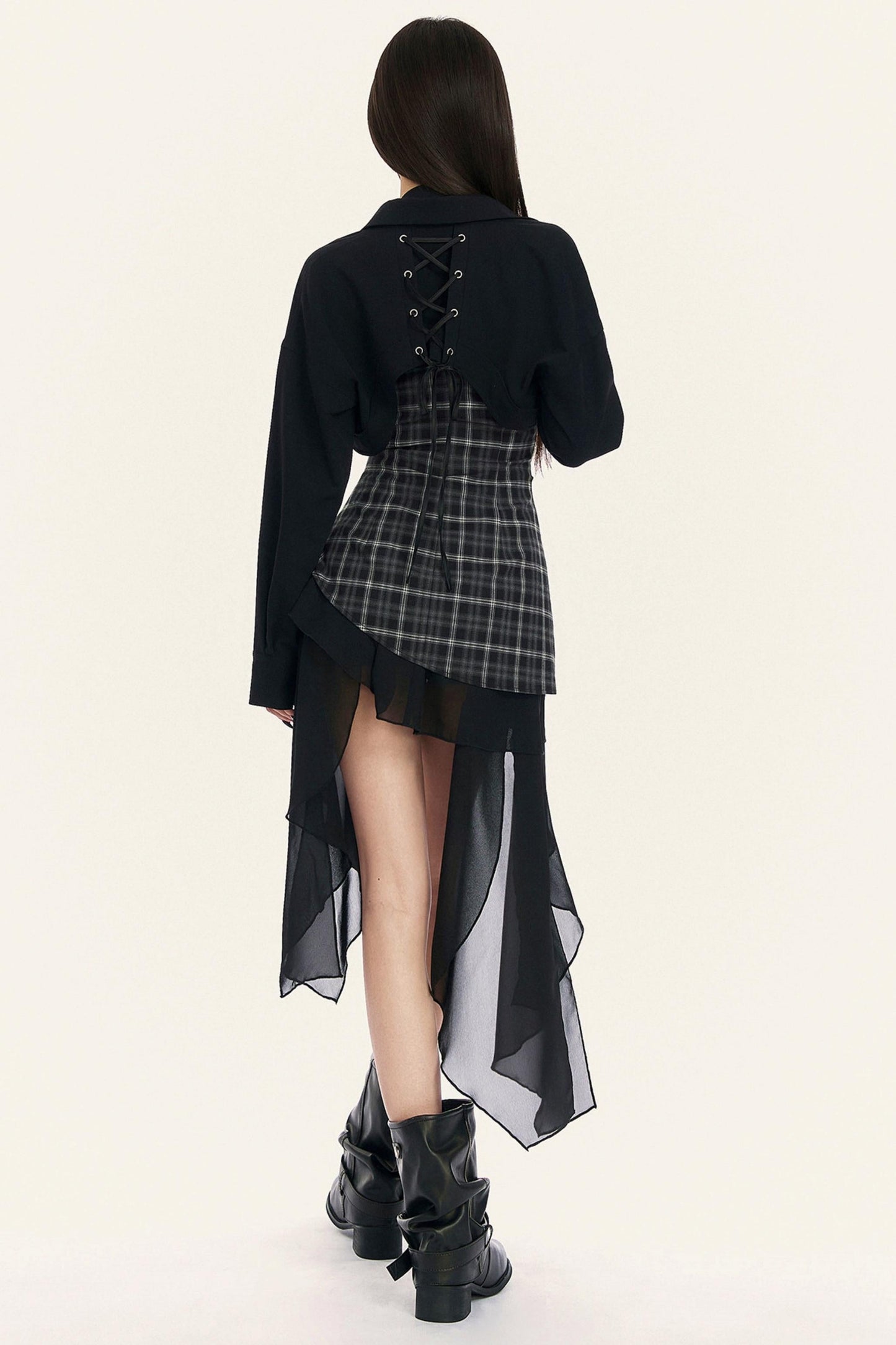 Bar Style Lace Up Blouse