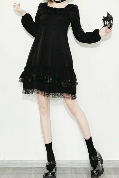 Black Lace Gothic Dress