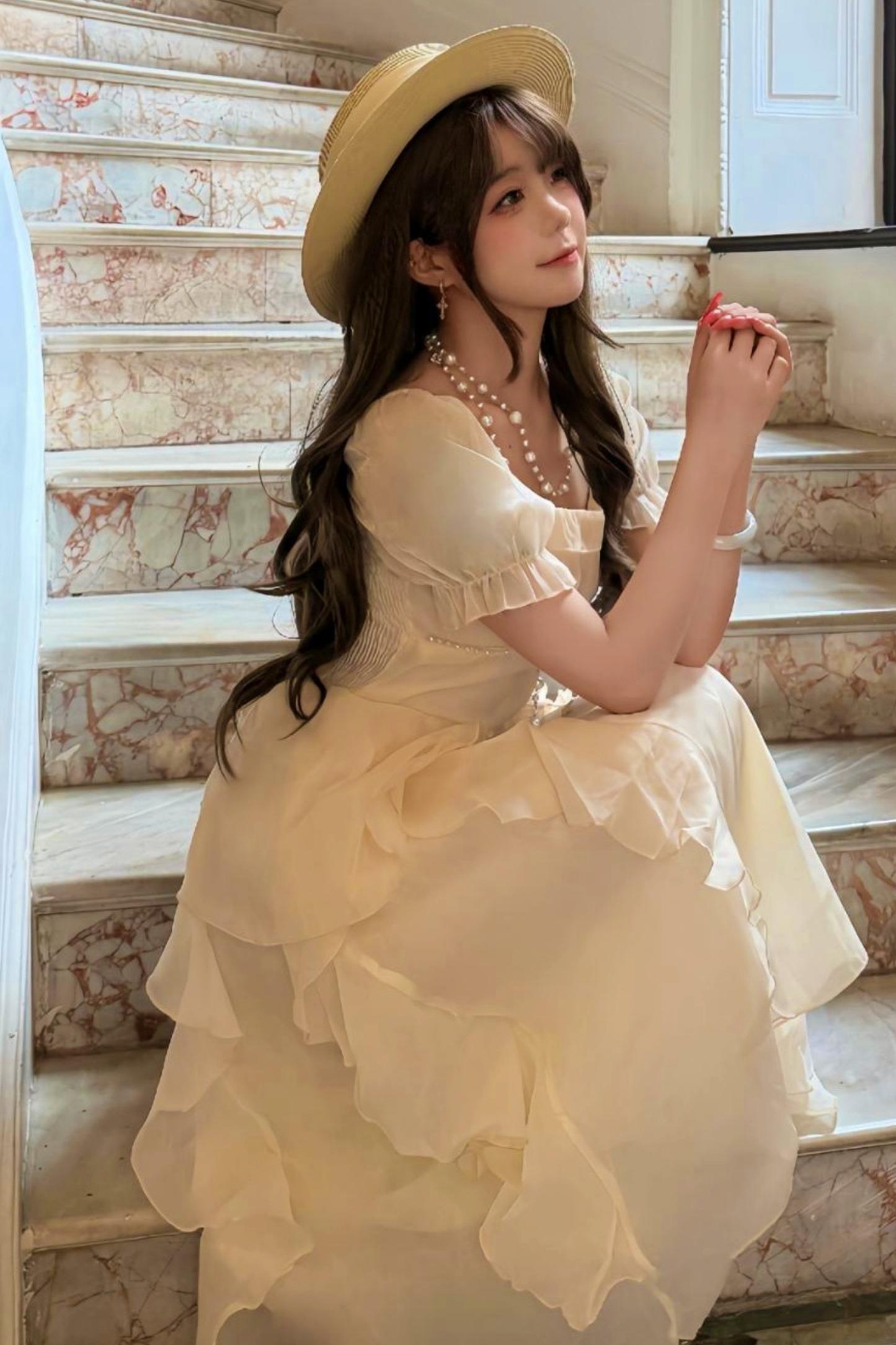 French Ruffle Princess Dress